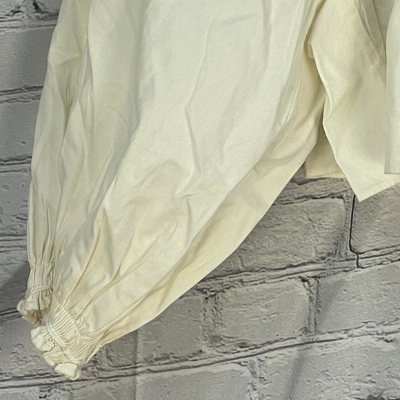 Re/Done Victorian crop top. Vintage Ivory, Size S - Picture 5 of 5